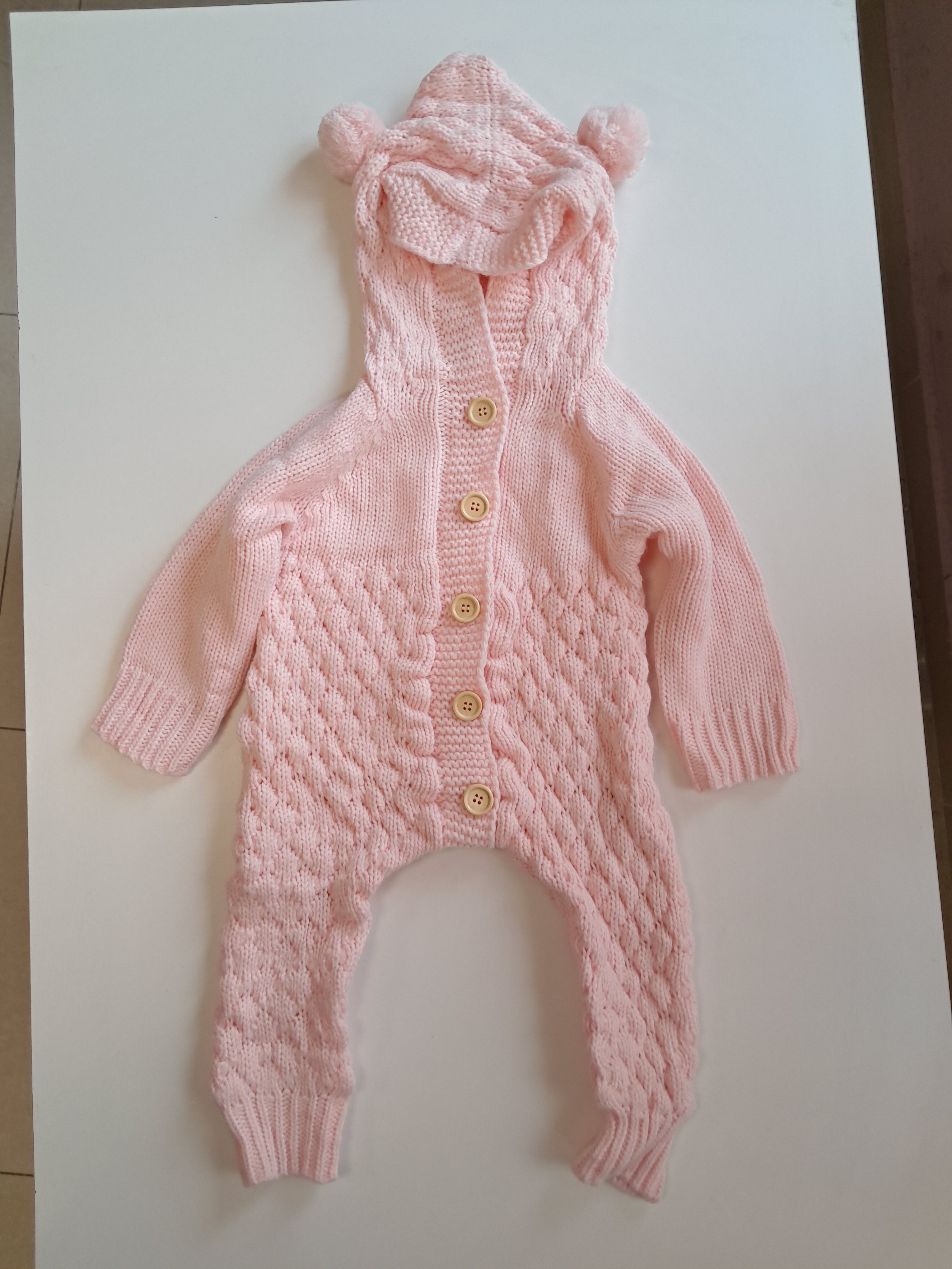 Бебешки плетен гащеризон Baby Sweater – размер 66
