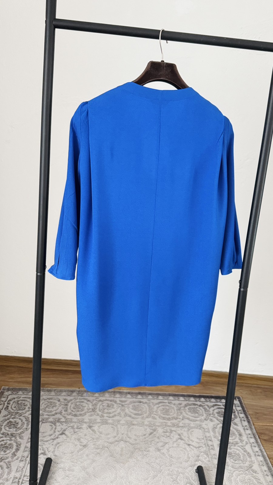 Massimo Dutti елегантна синя рокля с 3/4 ръкав – размер XS (34)
