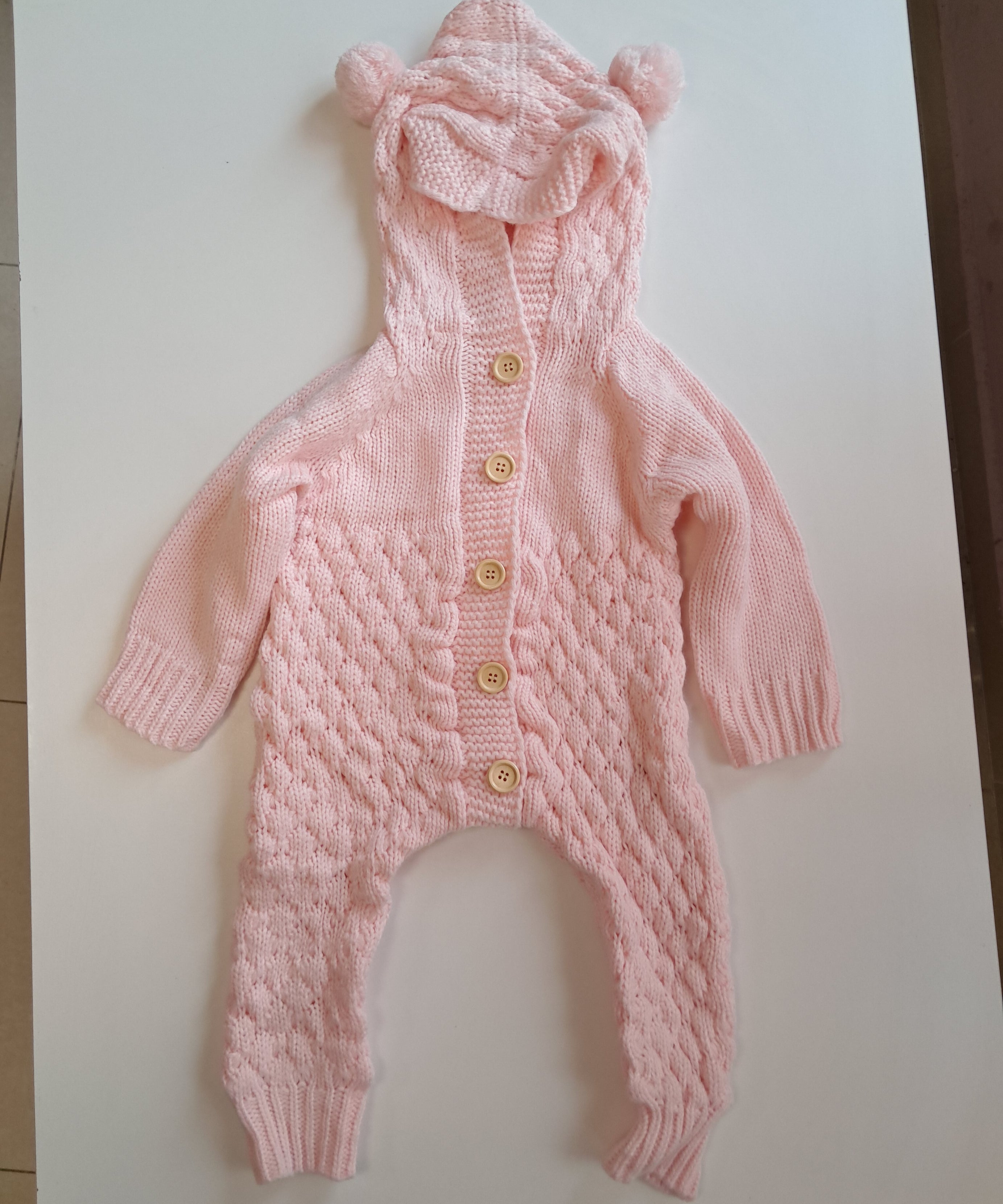 Бебешки плетен гащеризон Baby Sweater – размер 66