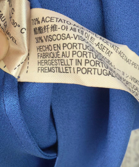 Massimo Dutti елегантна синя рокля с 3/4 ръкав – размер XS (34)