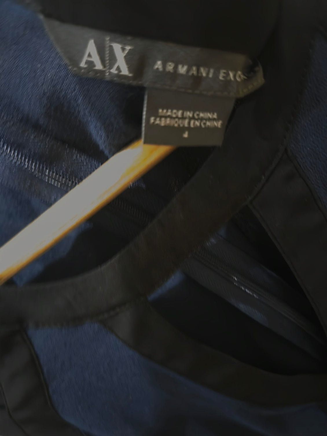 Armani Exchange дамска дълга рокля – елегантна тъмносиня рокля – размер M