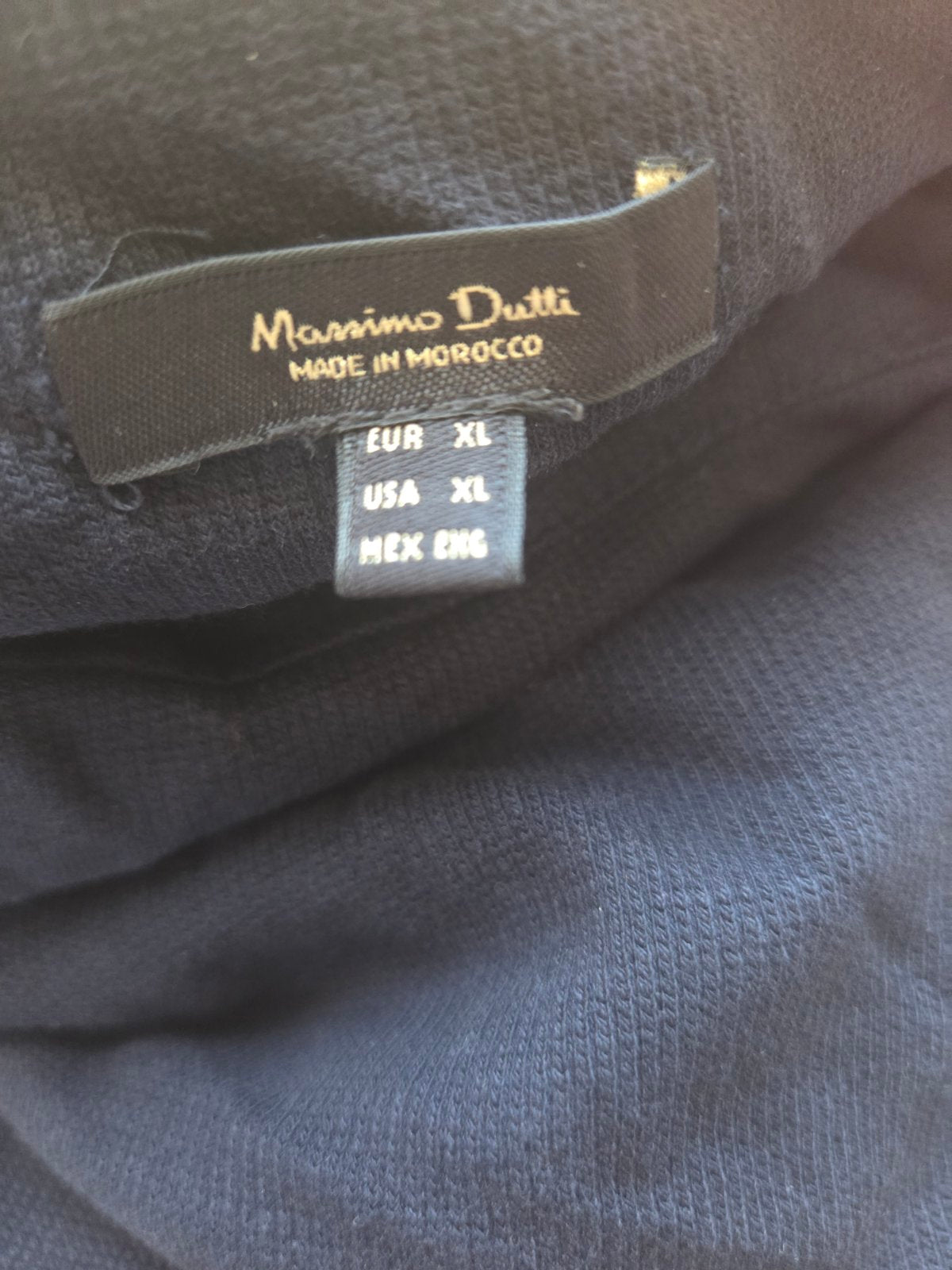 Massimo Dutti елегантен топ с копчета на рамото – тъмносин XL